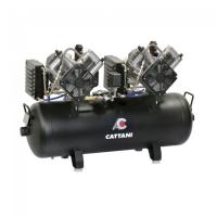 Сattani 100-215 - безмасляный компрессор типа тандем для CAD/CAM, двухцилиндровый, с осушителем, с ресивером, однофазный, без кожуха, 100 л, 215 л/мин